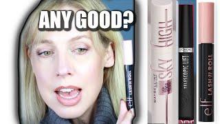 TESTING NEW DRUGSTORE MASCARAS SO YOU DONT HAVE TO  Maybelline ELF Loreal