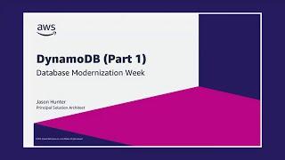 DynamoDB Its purpose main features and key concepts  Jason Hunter  AWS Events