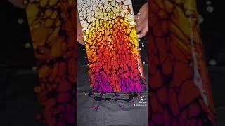 Amazing Acrylic Pour Painting Reaction with Silicone Oil