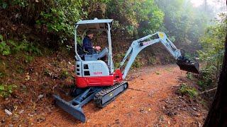 Buying a new Mini Excavator  Maintaining Forest Roads - Takeuchi TB217R