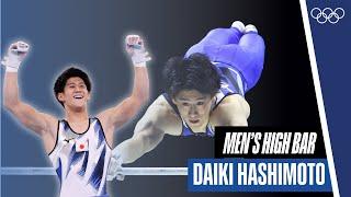 Daiki Hashimoto spectacularly wins gold on the Mens High Bar ‍️