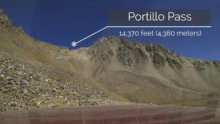 December 2021 Road Trip Driving Route Time-lapse Portillo Pass & Laguna Diamante in Argentina