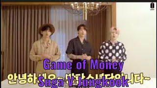 ENG SUB BTS GAME OF MONEY show ft. Jungkook  V and Suga 