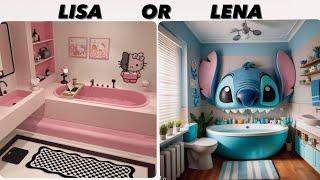 LISA OR LENA #20 ╰ hello kitty vs stitch 𓂅ǂഒ⋆  Pt.2 #lisa #lena #sanrio #disney