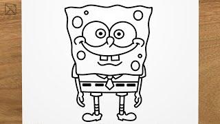 How to draw SpongeBob step by step EASY