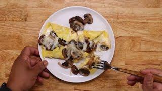 Mushrooms Onions and Cheese Omelet