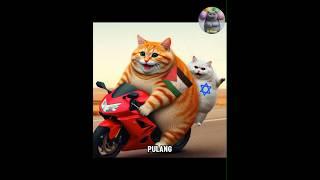 Motor baru kucing palestina #sipistarrafi #catlover