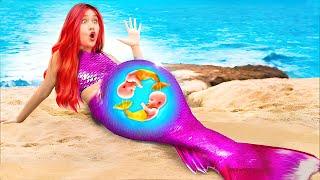 WOW Pregnant Mermaid VS Pregnant Vampire  Crazy Pregnancy Hacks and Funny Situations