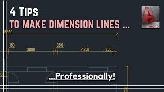 Autocad - 4 Tips to make your dimension lines looking professional