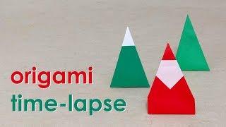 Origami Time-Lapse Standing Santa and Trees Francesco Mancini