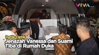 Dibalut Peti Putih Jenazah Vanessa Angel dan Suami Tiba di Rumah Duka