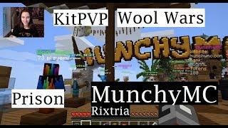 Munchy MC Minecraft Server  KitPVP  Wool Wars  Prison