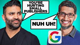 Will AI Overviews Crush Small Publishers?  Google CEO Responds...