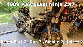 1989 Kawasaki Ninja ZX7 - resto Part 2 - Will it stay Running ?