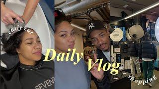 VLOG A few days in the life Getting A Curly Cut Baby Prep etc.