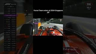 Ferrari team orders 2024 singapore gp #f1 #trending #shorts