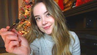 ASMR Doing Your Christmas Party Make Up  Personal Attention Role Play Tapping Whispers