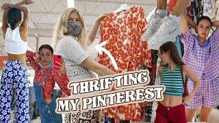 thrifting my Pinterest board  thrifting trendy summer + spring outfits & thrift haul