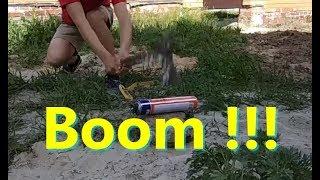 Explosion foam cylinder explosion