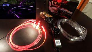 Mercedes Style Car Ambient Light RGB Kit Unboxing & Test With Iphone Android App