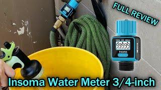 Insoma Water Meter for Garden Hose Measure Water Consumption and Flow Rate 34 Inch SGS04-B REVIEW