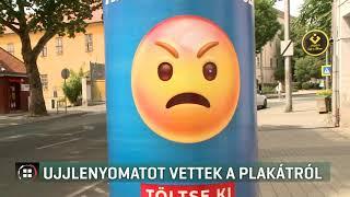 Ujjlenyomatot vettek a plakátról 21-08-04