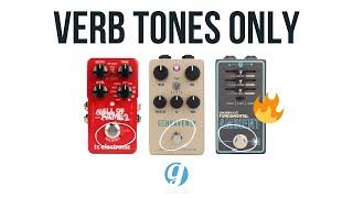 6 Single Stomp Reverb Pedals Tone Comparison no talking #guitarpedals #reverbpedal