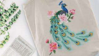 Embroidery For Beginners - Peacock Embroidery - Animal Embroidery Tutorials