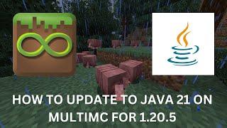 How to Update to Java 21 on MultiMC to play version 1.20.5-1.20.6+