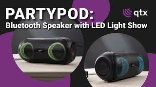 QTX PartyPod Bluetooth Portable Speaker with RGB Light Effect