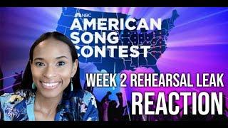 REACTION American Song Contest Week 2 Rehearsal Leak