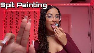 ASMR - 1H INTENSE SPIT PAINTING YOUR FACE   wet mouth sounds