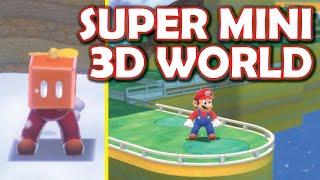 Mini Mario 3D World is hilarious ALL LEVELS Super Mario 3D World smaller levels mod