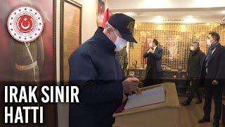 Millî Savunma Bakanı Hulusi Akar Beraberindeki TSK Komuta Kademesi ile Irak Sınır Hattına Gitti