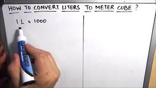 How to convert Liters to Cubic Meters  Converting Liters to Meters cube  Unit Conversion