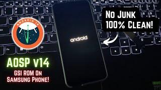 AOSP Android 14 GSI install On Any Android Phone