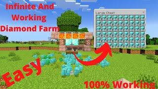 WORKING 1.191.20 EASY DIAMOND FARM TUTORIAL in Minecraft Bedrock MCPEXboxPS4SwitchWindows10