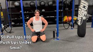 The Proof  50 Pull Ups 100 Push Ups Under 5 Mins? 210lbs