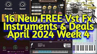 16 Best New FREE VST Plugins Virtual Instruments & Audio Plugin Deals - APRIL 2024 Week 4