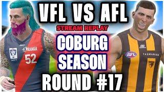 VFL VS AFL COBURG SEASON MODE  ROUND 17  AFL23 HAWTHORN VS COBURG LIONS #AFL23 #PROTEAM #GWSHARPY