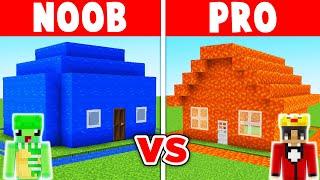 Minecraft NOOB vs PRO WATER VS LAVA HOUSE BUILD CHALLENGE