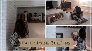  Styling Built-Ins for Fall using Thrifted + Vintage Décor + Decorate with Me for Fall