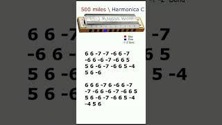 500 miles. Diatonic harmonica C + tabs