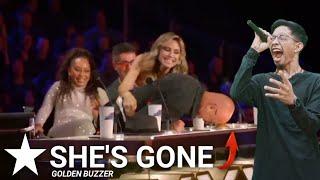 Golden Buzzer  Filipino This Super Amazing Voice Very Extraordinary Singing Song Shes Gone