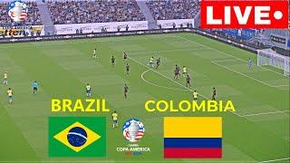LIVE  BRAZIL vs COLOMBIA I COPA  AMERICA 2024   eFootball Pes21 Gameplay