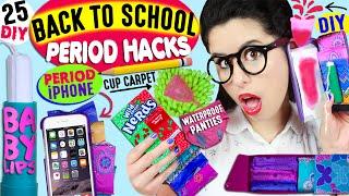 25 Period Life Hacks For Back To School Period Phone Case Tampon Baby Lips DIY Menstrual Cup Rug