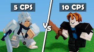 5 CPS vs 10 CPS The Battle of Spam Click Roblox Bedwars