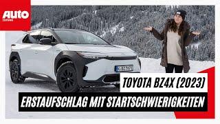Toyota bZ4X 2023 Mit dem elektrischen Kompakt-SUV unterwegs im Schnee  AUTO ZEITUNG