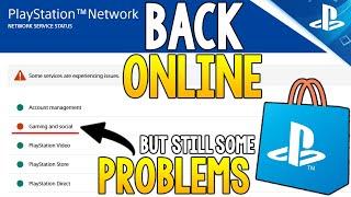 PSN Outage Update - Network Back ONLINE BUT Still Some Problems