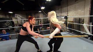 Liv Morgan disrupts Becky Lynch in the middle of training WWE Digital Exclusive Dec. 19 2021